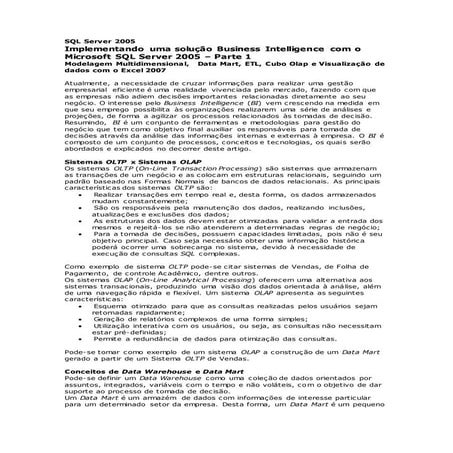 Business Intelligence com o microsoft sql server