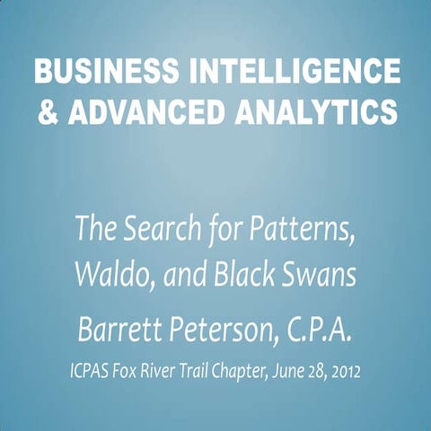Business Intelligence  Data Analytics June 28 2012 Icpas V4  Final 20120625 8am