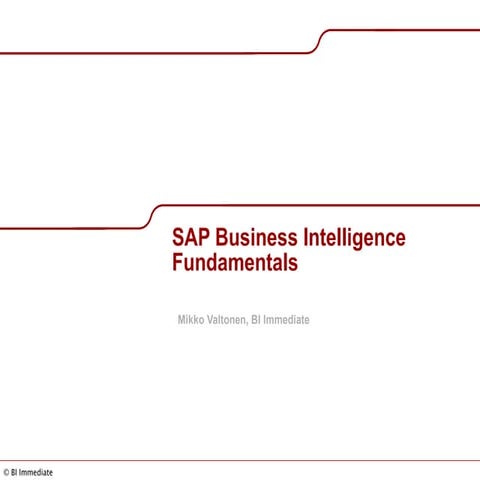 Business Intelligence Fundamentals