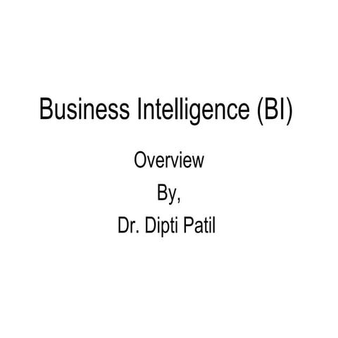 Business intelligence
