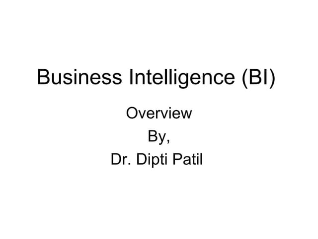 Business intelligence
