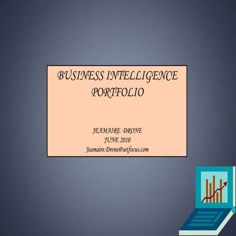 Jeamaire Drone’s Business Intelligence Portfolio