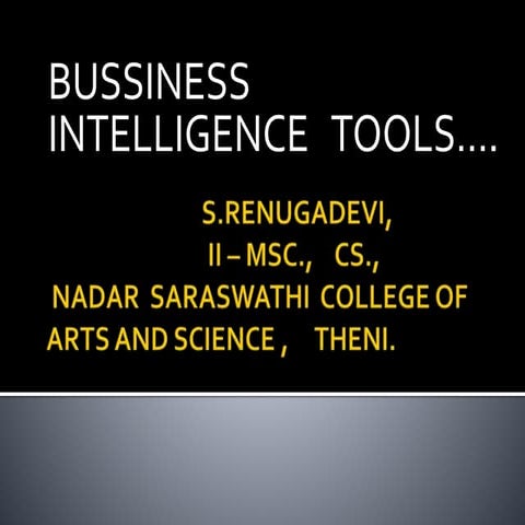Top Business Intelligence Tools | PDF