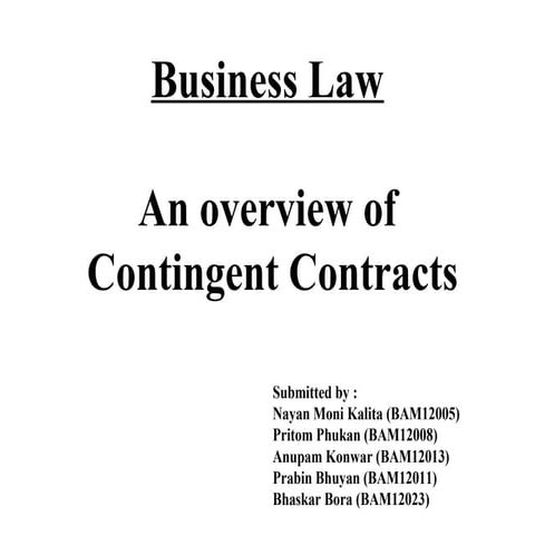 contingent contract