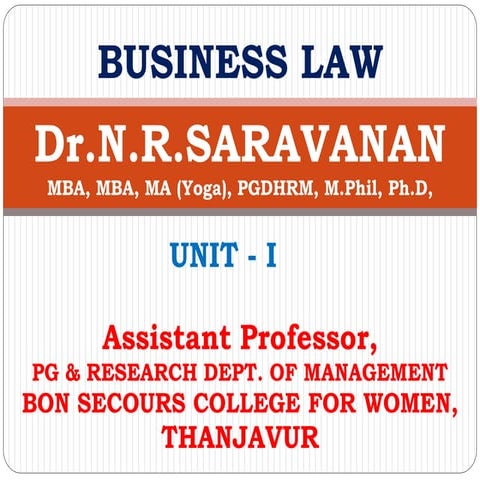 Business law   - Introduction