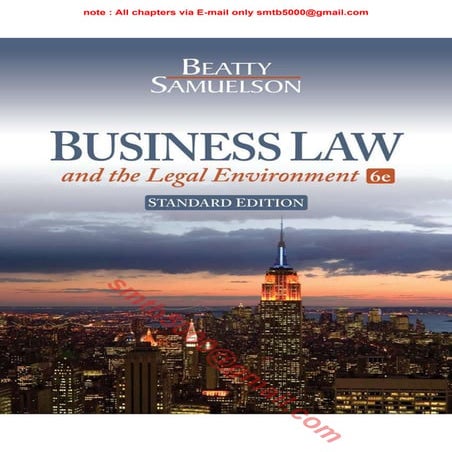 Business Law and the Legal Environment, 6th Edition Beatty Test Bank.pdf