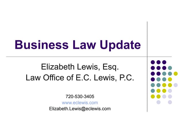 Business Law Update