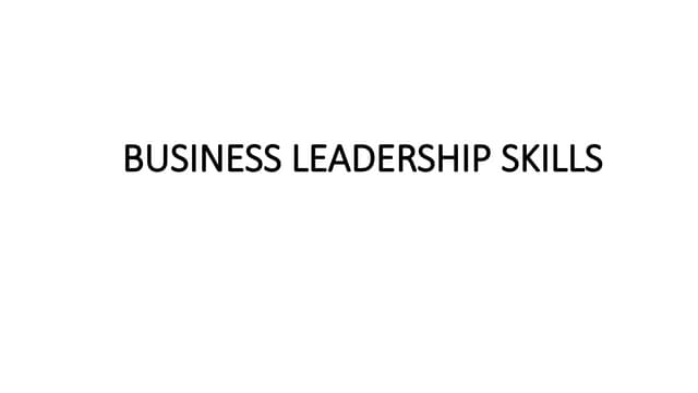 Illustration of Business Leadership Skills