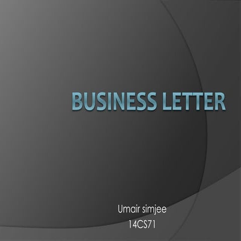 Business letter.
