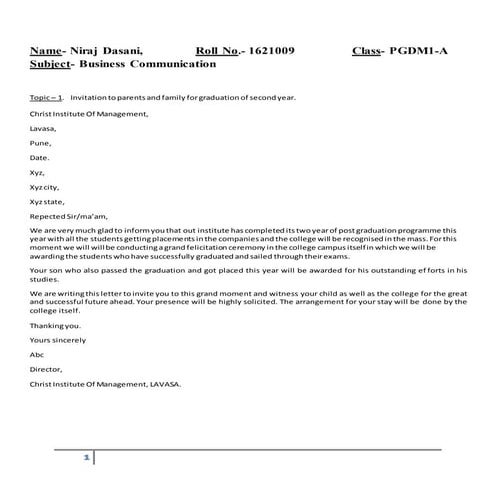 Business letter | PDF