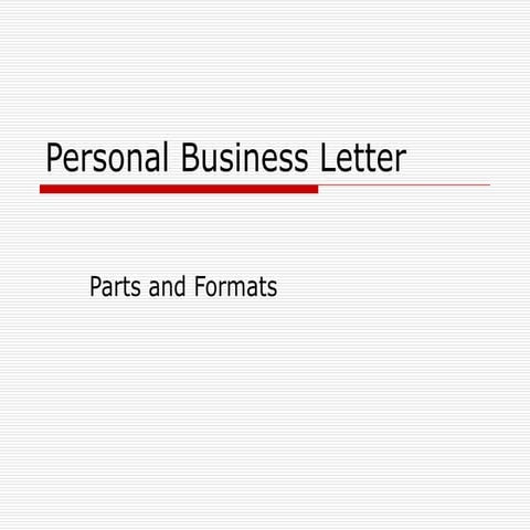 Business letter basics