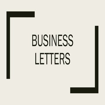 business letters........................