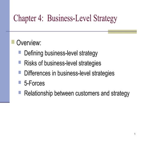 Business level strategies