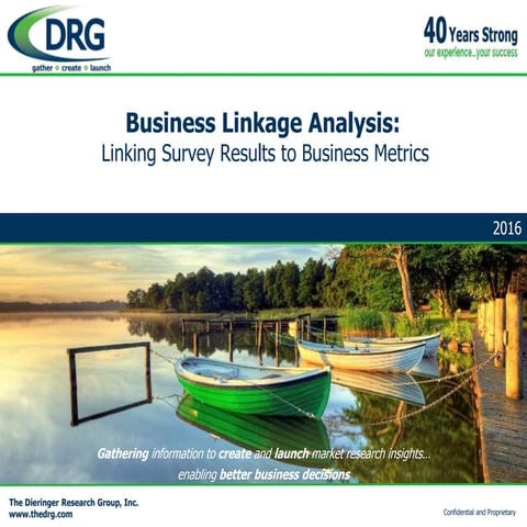 Business Linkage Analysis: Linking Survey Results to Business Metrics