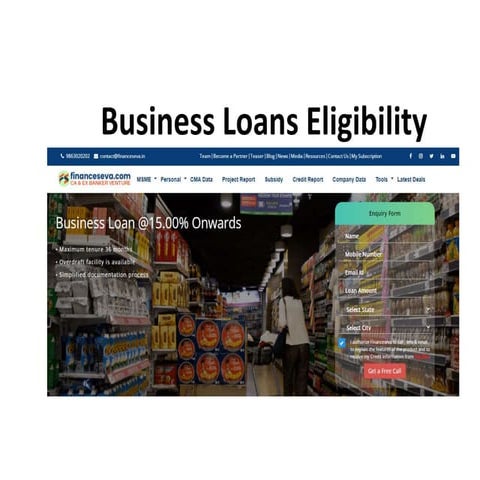 Business Loan Eligibility