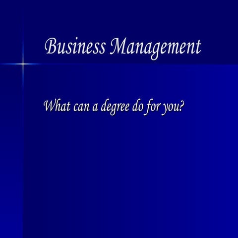 Business management