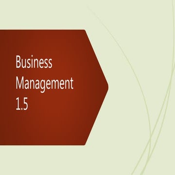 Business management 1.5