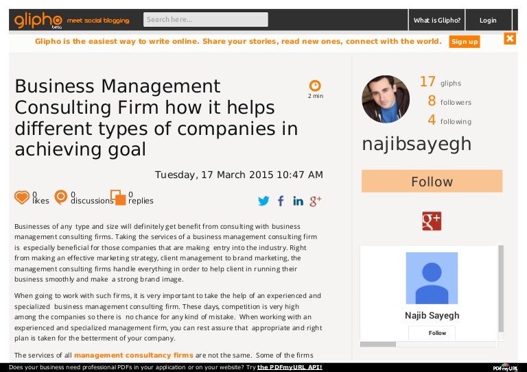 Business management consulting firm how it helps different types of câ€¦