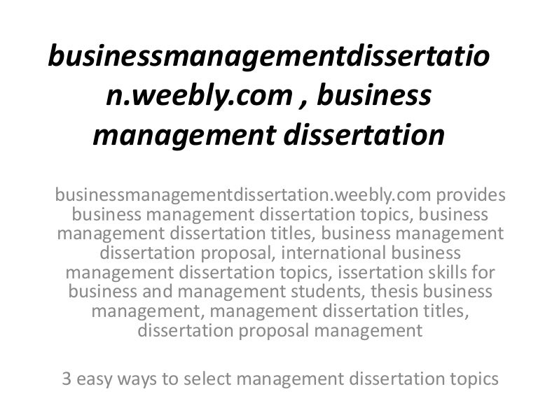 Csr dissertation proposal