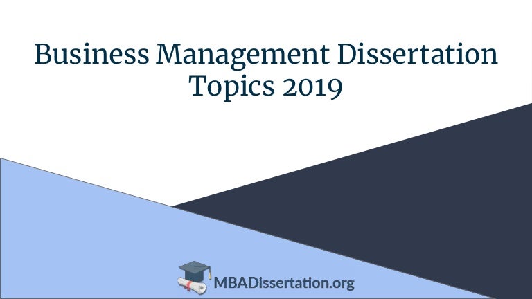 thesis topics on business management