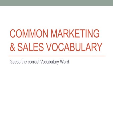 Business Management Terms