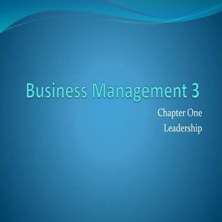 Business managent Importance of Lea...