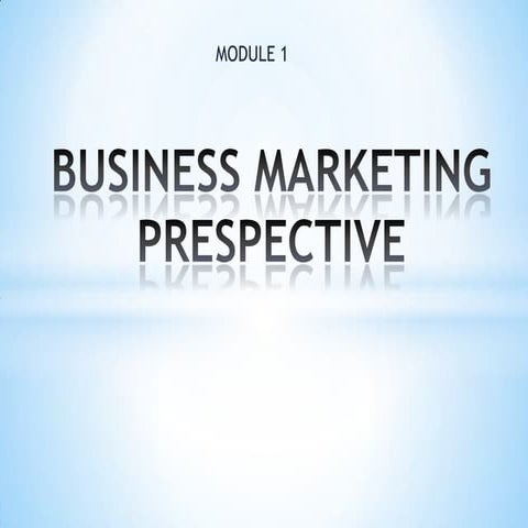 Business Marketing Prespective