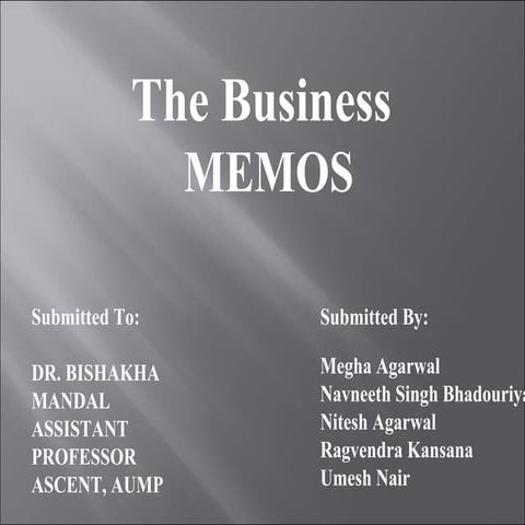 Business memos