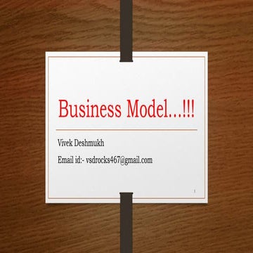 What is a Business model?