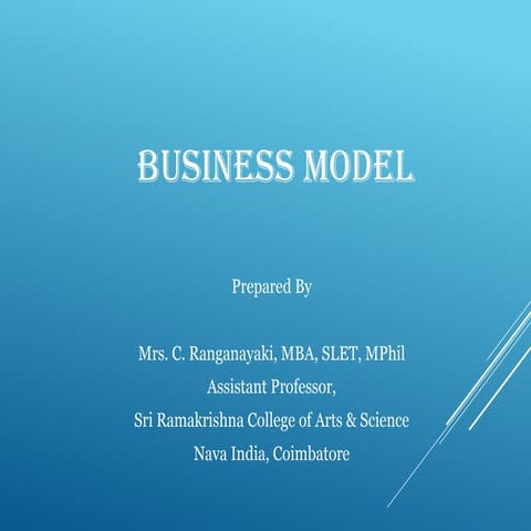 Business Model, Types,  Components .pptx