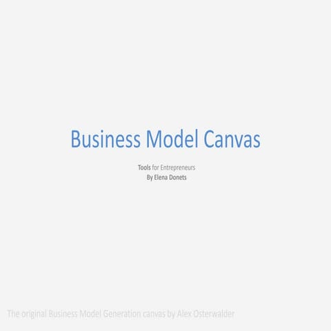 Business model canvas