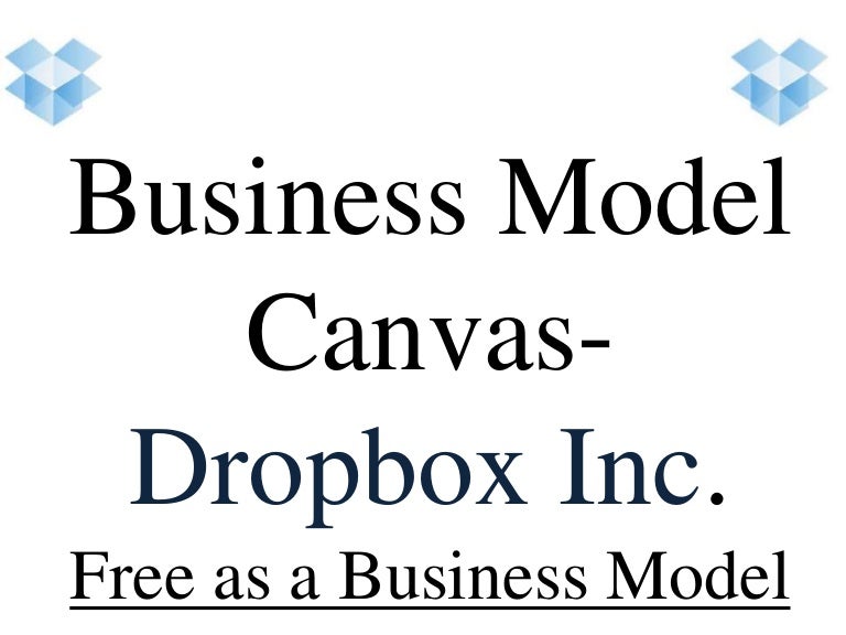 Business model canvas (Dropbox)
