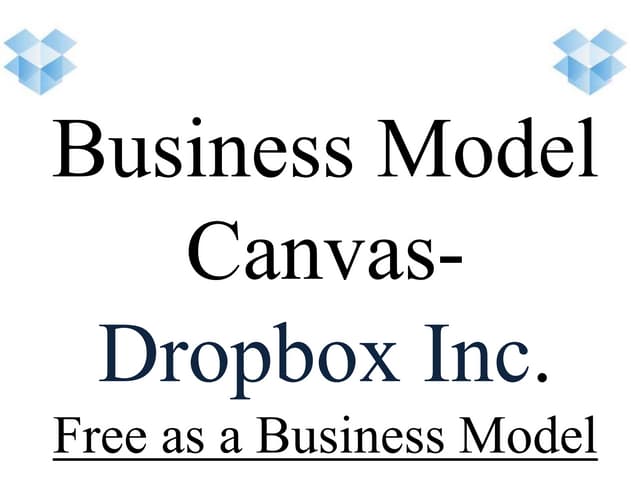 Business model canvas (Dropbox)