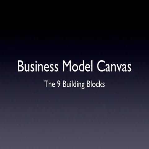 Business model canvas building blocks complete