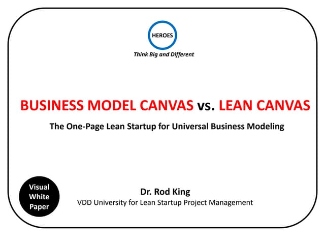 Business Model Canvas vs Lean Canva...