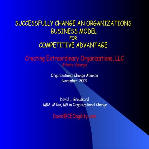 Business Model  For Competitive Advantage