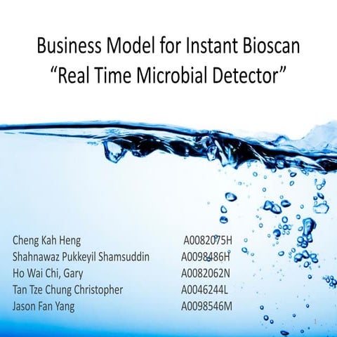 Business model for Microbial Detection