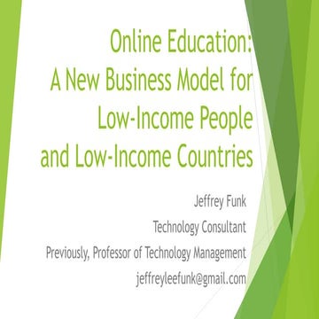 Online Education: A New Business Model