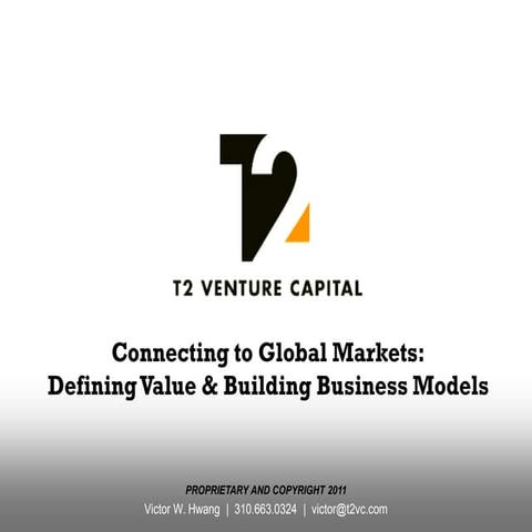 Defining Value & Building Business Models
