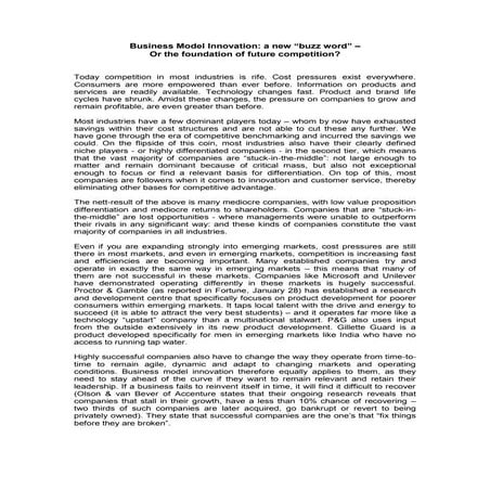 Business Model Innovation