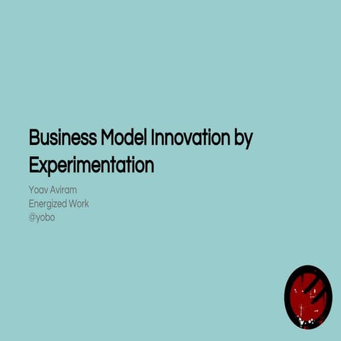 Business Model Innovation by Experimentation