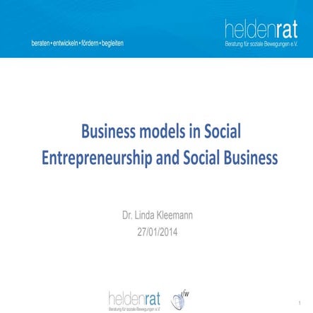 Business model development in Social Business | PPT