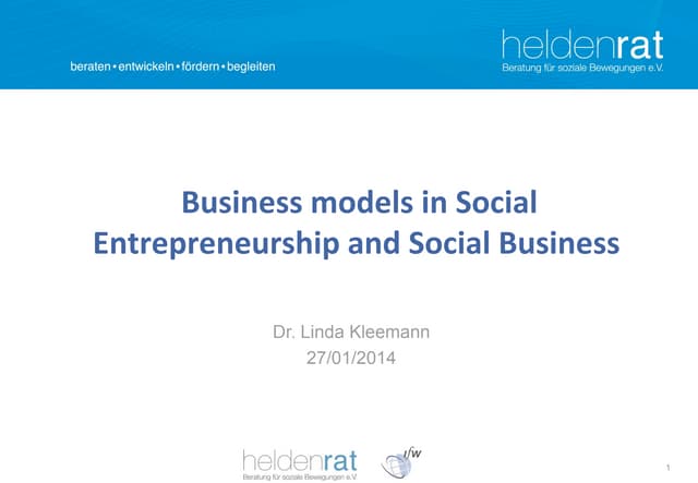 Business model development in Social Business | PPT