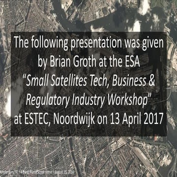 Business Models for Small Satellite Missions (2017)