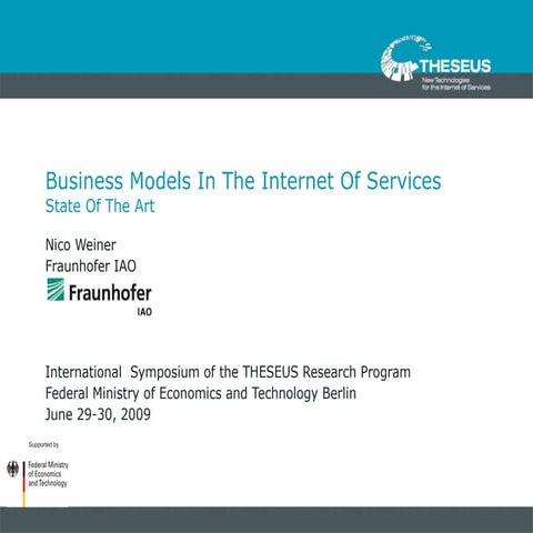 Business Models in the Internet of Services