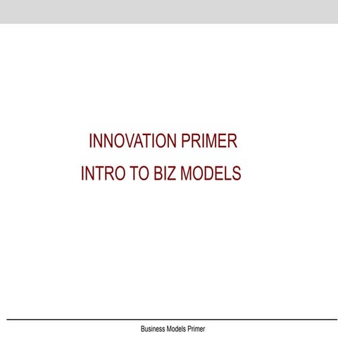 Business models overview