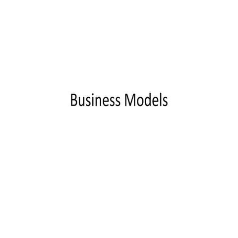 Business Models Template E145