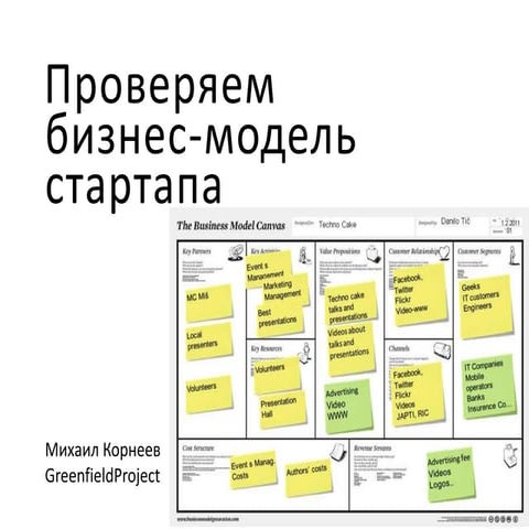 Бизнес-модель стартапа, Lean Canvas, Customer Development