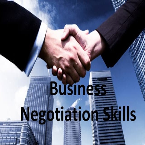Business negotiation skills shubham parsekar-sybba-2013