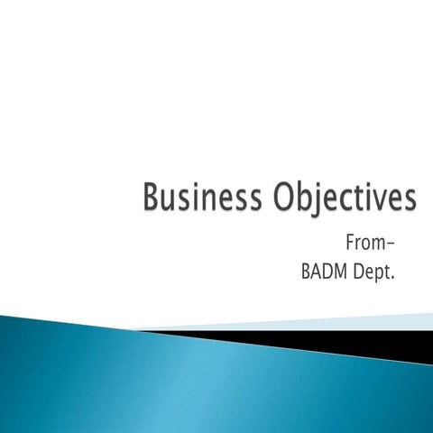 Business objectives